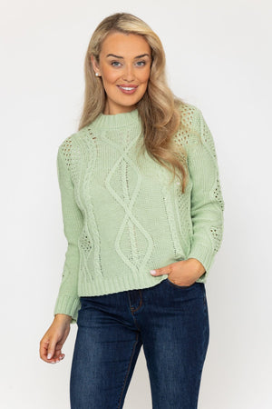 Carraig Donn Cable Knit Crew Neck