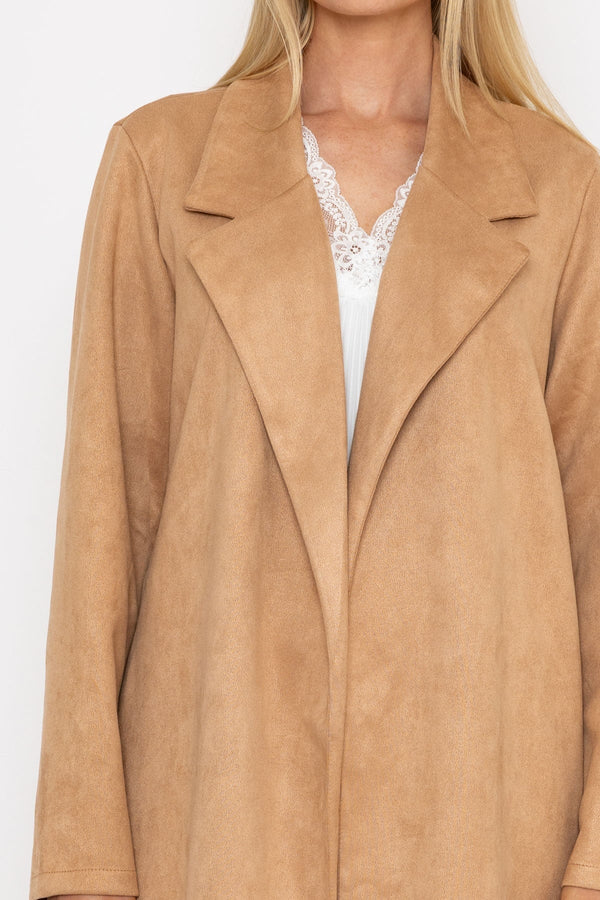 Carraig Donn Camel Long Suede Coat