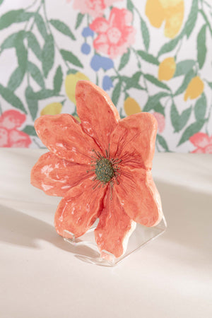 Carraig Donn Ceramic Clematis Wall Plaque