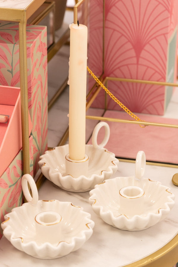 Carraig Donn Ceramic Dinner Candle With Carrier