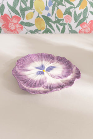 Carraig Donn Ceramic Pansy Serving Plate