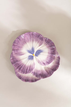 Carraig Donn Ceramic Pansy Serving Plate