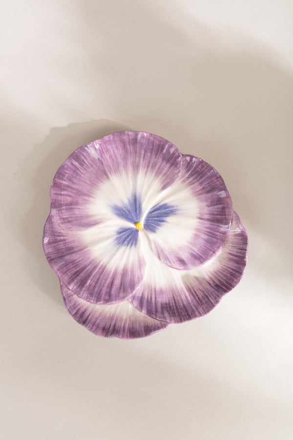 Carraig Donn Ceramic Pansy Serving Plate