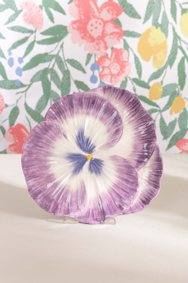 Carraig Donn Ceramic Pansy Serving Plate