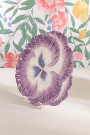 Carraig Donn Ceramic Pansy Serving Plate