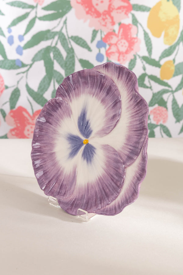 Carraig Donn Ceramic Pansy Serving Plate