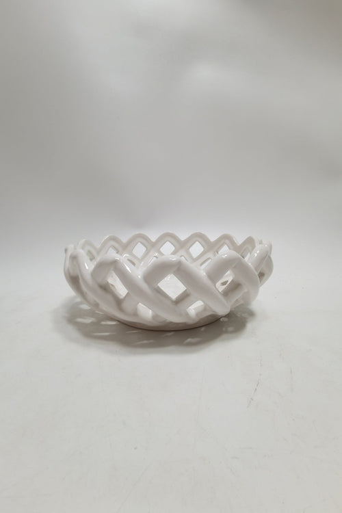 Ceramic Weaved Bowl White