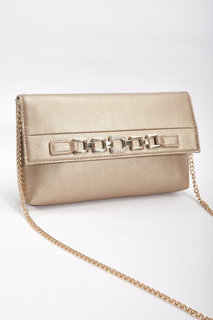 Carraig Donn Chain Detail Clutch in Gold