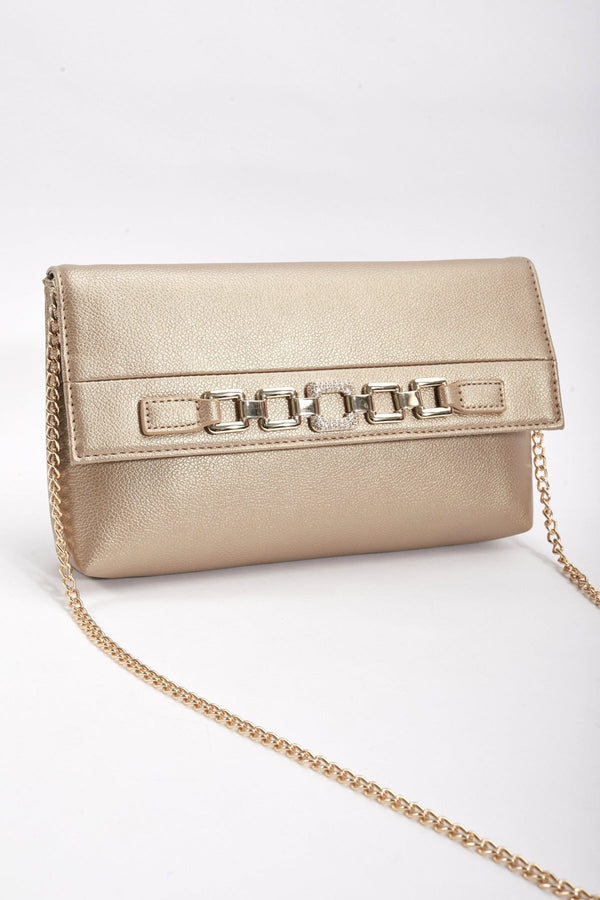 Carraig Donn Chain Detail Clutch in Gold