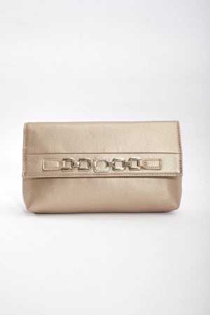 Carraig Donn Chain Detail Clutch in Gold
