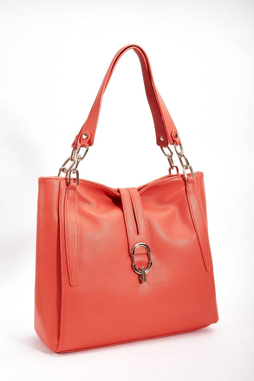 Chain Detail Tote in Orange
