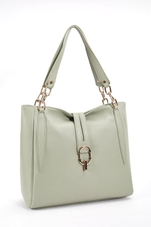 Carraig Donn Chain Detail Tote in Sage Green