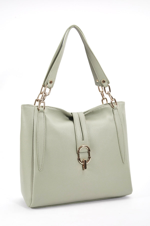 Carraig Donn Chain Detail Tote in Sage Green