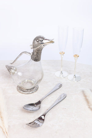 Carraig Donn Champagne Flutes with Gold Plated Rings