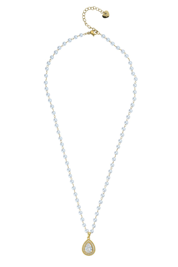 Carraig Donn Chaya Faux Pearl Gold Necklace