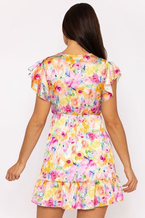 Carraig Donn Cheryl Mini Dress in Multi Print