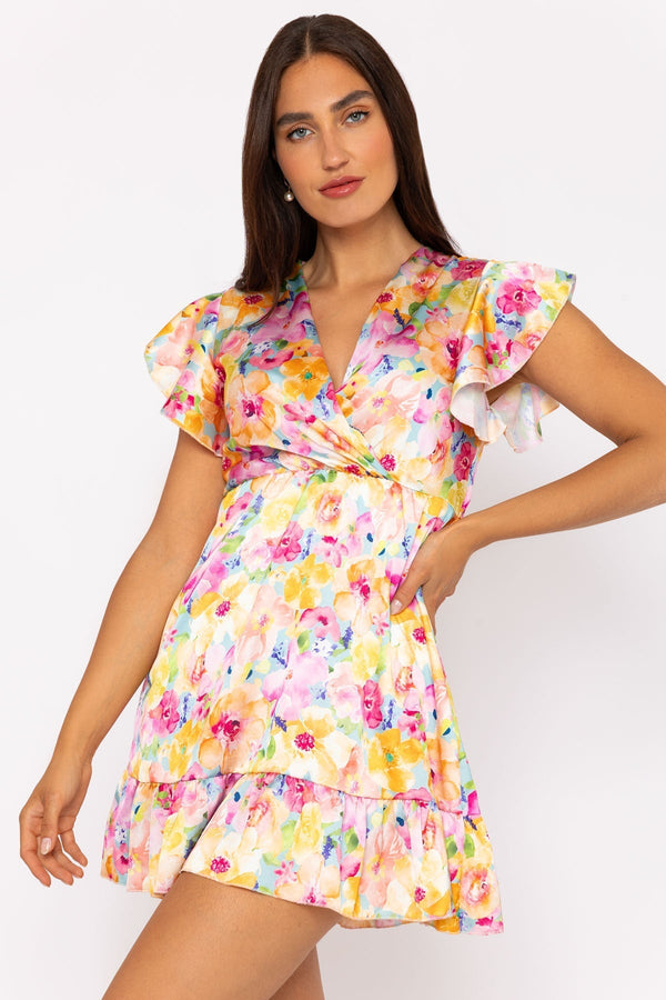 Carraig Donn Cheryl Mini Dress in Multi Print