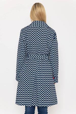 Carraig Donn Chevron Print Mac in Navy