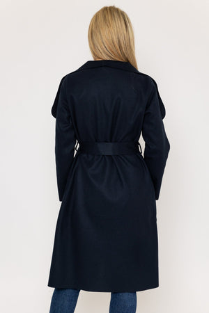 Carraig Donn Chuck On Wrap Coat in Navy