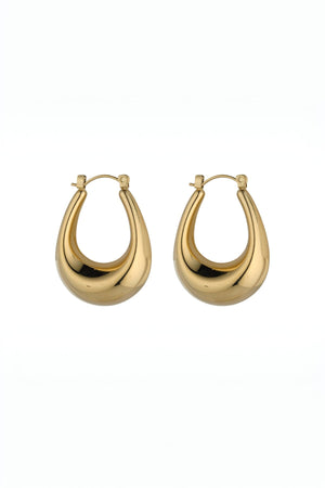 Carraig Donn Chunky Gold Oval Hoop Earrings