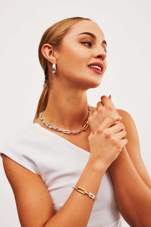 Carraig Donn Chunky Mixed Metal Necklace