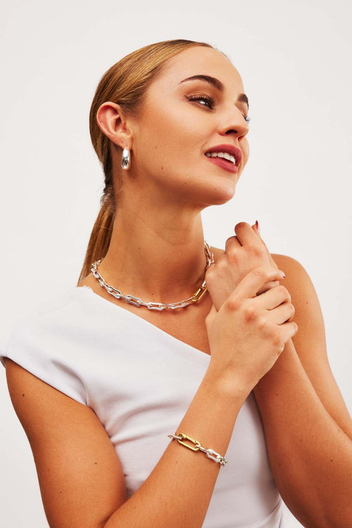 Chunky Mixed Metal Necklace