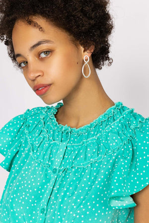 Carraig Donn Circle Drop Earrings in Silver