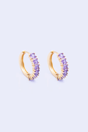 Carraig Donn Classic Amethyst Hoops