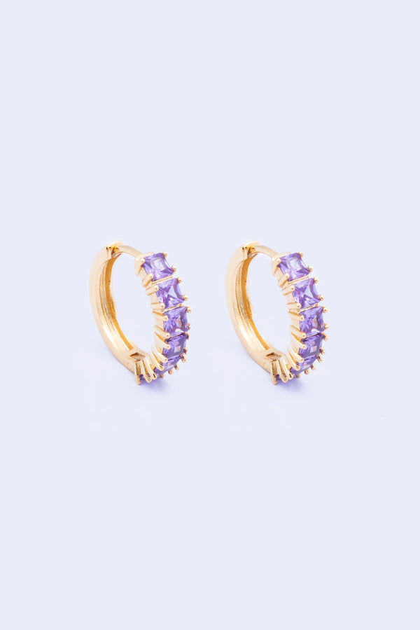 Carraig Donn Classic Amethyst Hoops