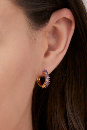 Carraig Donn Classic Amethyst Hoops