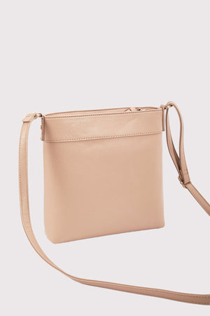 Carraig Donn Classic Crossbody Front Zip Bag in Beige