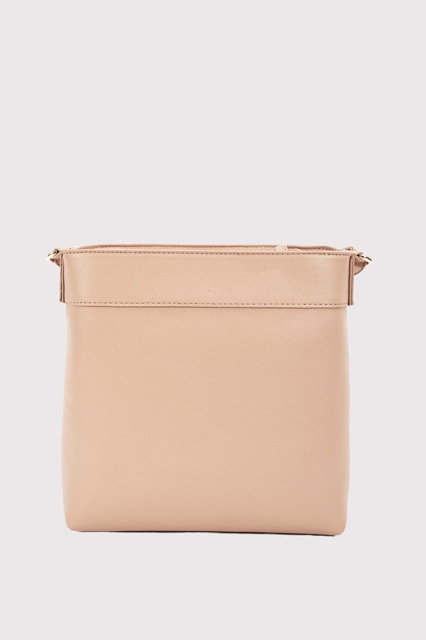Carraig Donn Classic Crossbody Front Zip Bag in Beige