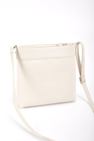Carraig Donn Classic Crossbody Front Zip Bag in Cream