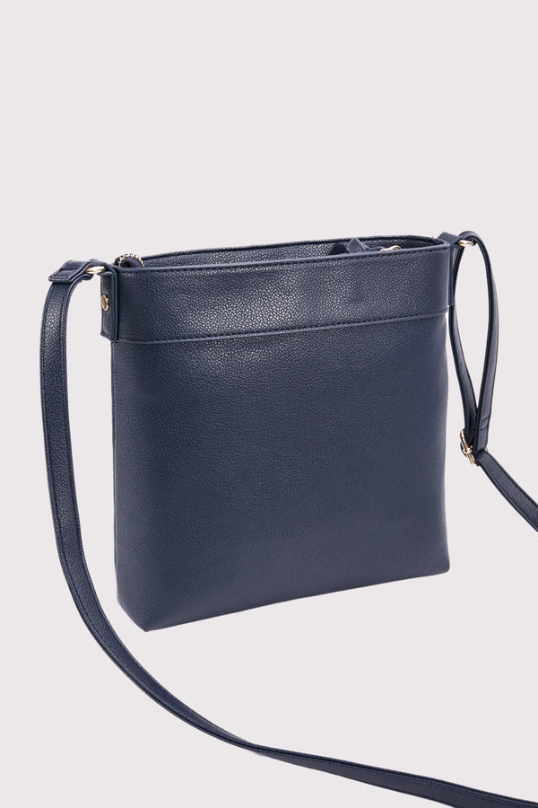 Carraig Donn Classic Crossbody Front Zip Bag in Navy