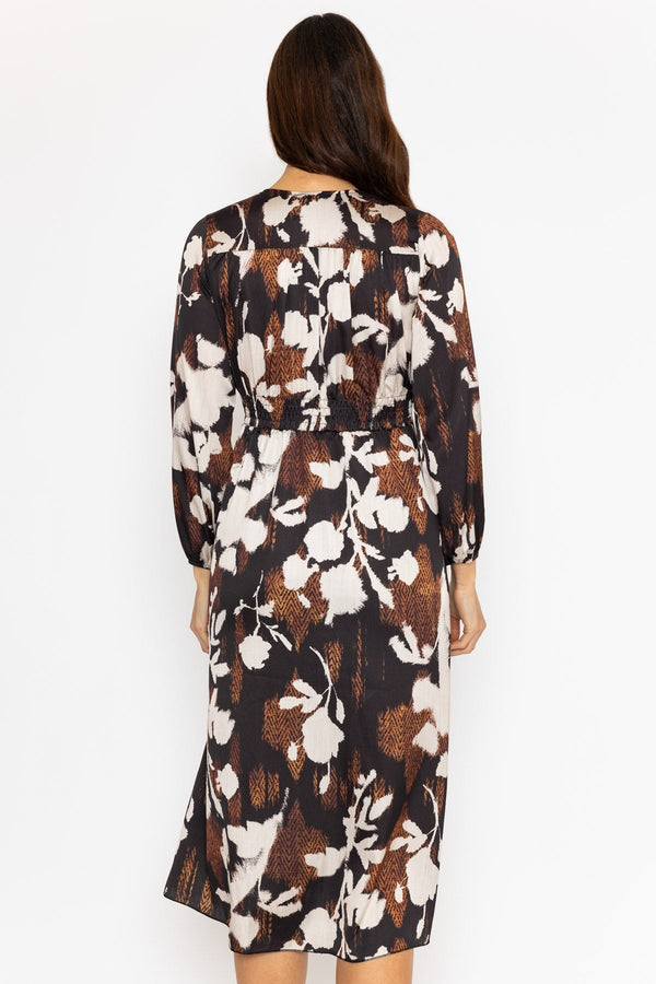 Carraig Donn Cliodhna Brown Printed Midi Dress