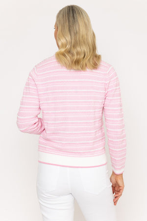 Carraig Donn Collar Cardigan in Pink