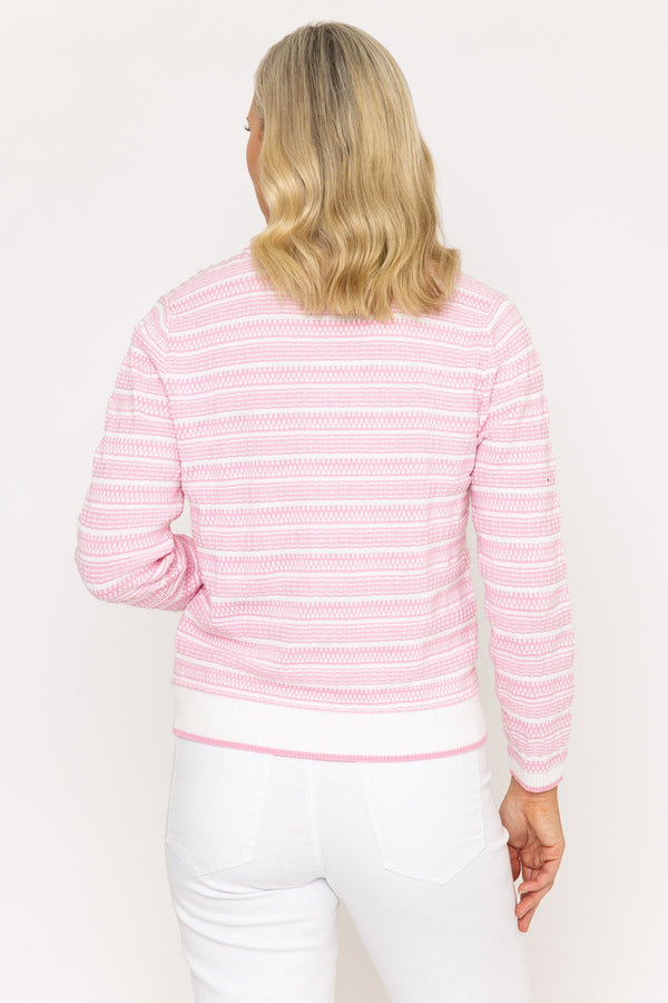 Carraig Donn Collar Cardigan in Pink