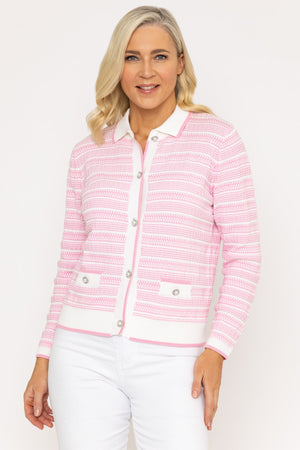 Carraig Donn Collar Cardigan in Pink