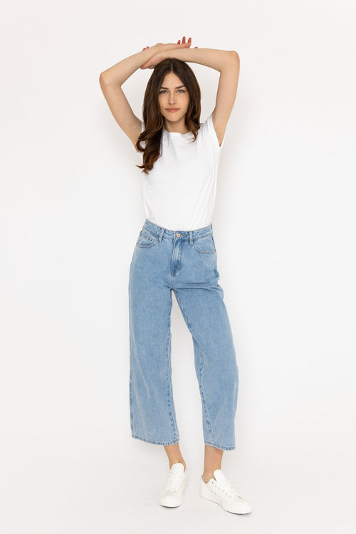 Colombe Blue Denim Wide Jeans