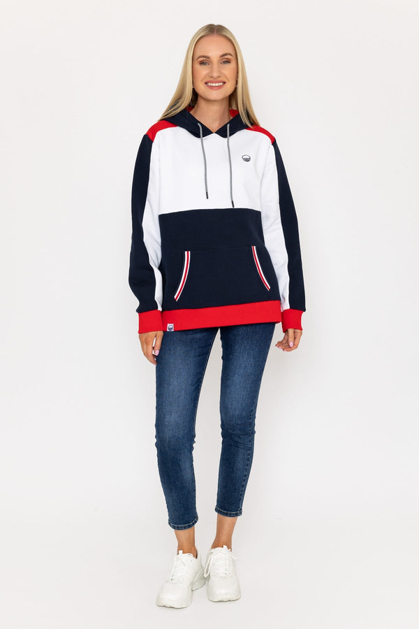 Carraig Donn Colour Block Hoodie in Navy