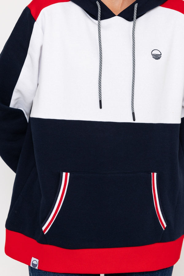 Carraig Donn Colour Block Hoodie in Navy