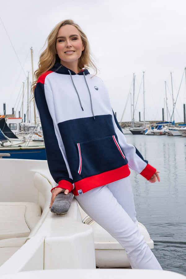 Carraig Donn Colour Block Hoodie in Navy