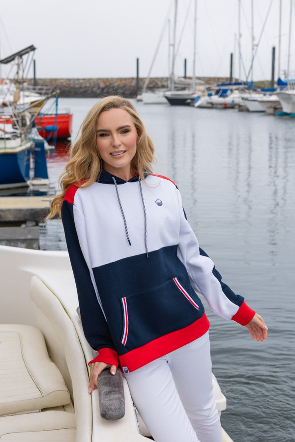 Carraig Donn Colour Block Hoodie in Navy