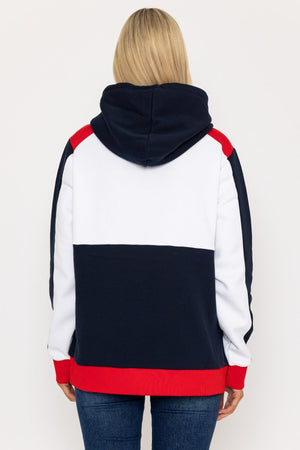 Carraig Donn Colour Block Hoodie in Navy