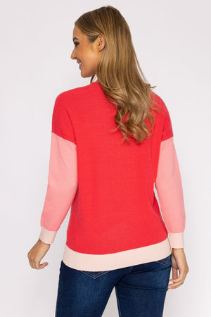 Carraig Donn Colour Block Knit in Blush