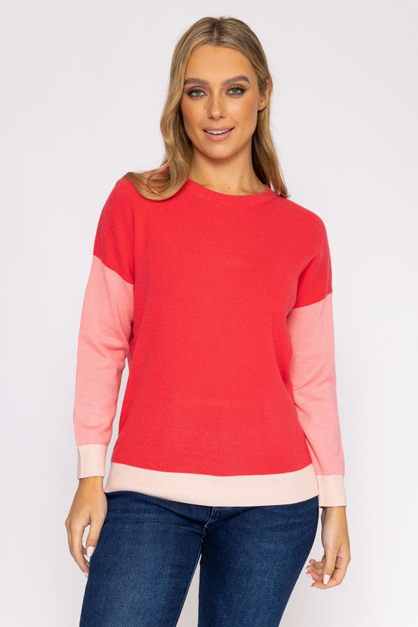 Carraig Donn Colour Block Knit in Blush