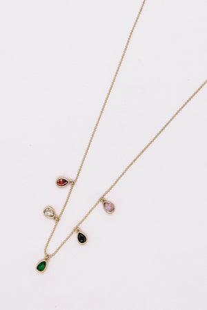 Carraig Donn Coloured Teardrop Chain