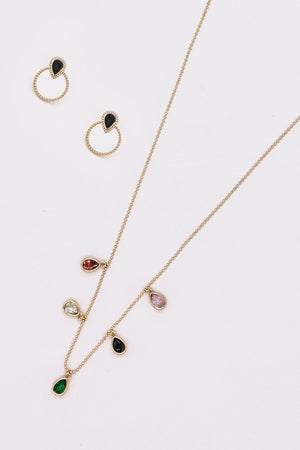 Carraig Donn Coloured Teardrop Chain