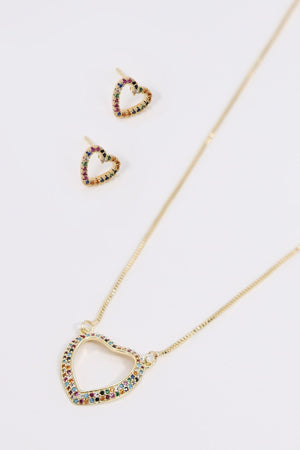 Carraig Donn Colourful Heart Necklace