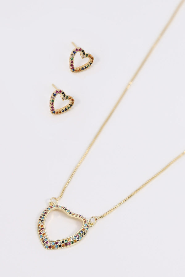 Carraig Donn Colourful Heart Necklace